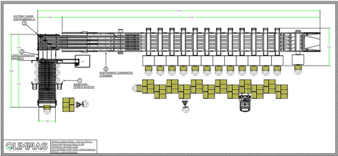 Second hand sorting – sizing line for fruits with 4-line electronic classifier